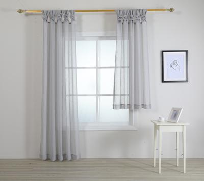 China Europe Latest Designs Drapes Cheap Sheer Tulle Fabric Drapes Voile Fancy Window Curtain for sale