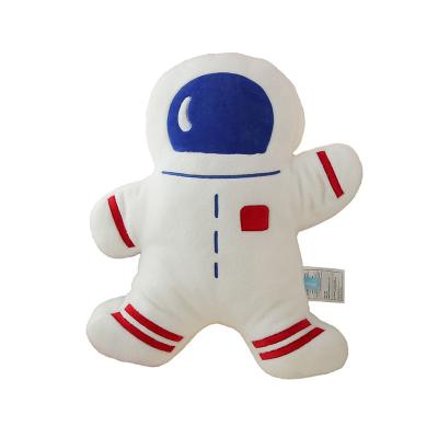 China Hot Sale Anti-static Cute Astronaut Rocket Design Cotton Filling Velvet Shape Tile Unique Kids Cushion Pillow for sale