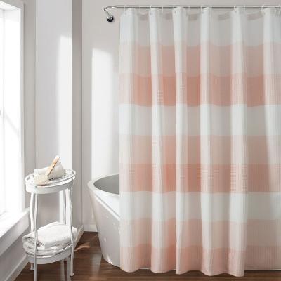 China Viable Amazon Waffle Skymoving Hot Sales Custom Designers Waterproof Shower Curtain for sale