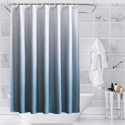 China Viable Manufacturer Amazon Direct Selling Hot Waffle Gradient Color Bath Curtain Plus Shower Curtain Bathroom for sale