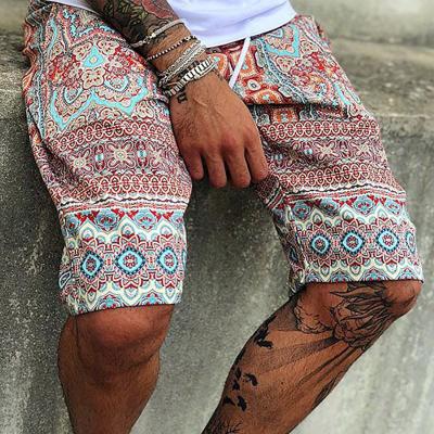 China Anti-wrinkle wish 2022 summer Amazon Europe and the United States foreign trade hot men's fashion printing lace men's shorts for sale