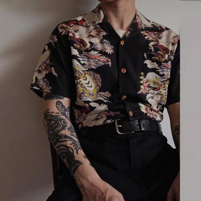 China Independent station breathable popular copy of ebay European and American men's short-sleeved shirts 2022 new men's tops fashion clothes for sale