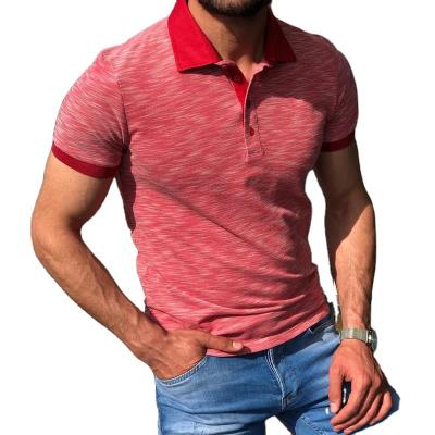 China New Men's Polo Collar Polo Shirt Short-Sleeved Summer Anti-wrinkle Casual Loose Border Men's Clothing for sale