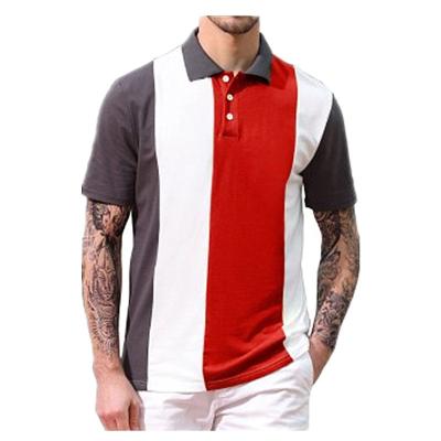 China 2022 foreign trade border men's new breathable short-sleeved cardigan lapel T-shirt printing striped casual shirt for sale