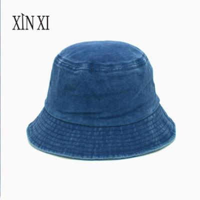 China Picture Unisex Fashion Bucket Hat Winter Rose Jeans Denim Bucket Hat OEM Warm Windproof Hat New for sale