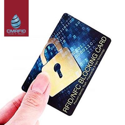 China Waterproof / anti rfid CMRFID waterproof custom promotion gift blocking card bank card rfid blocker protector blocking cards for sale