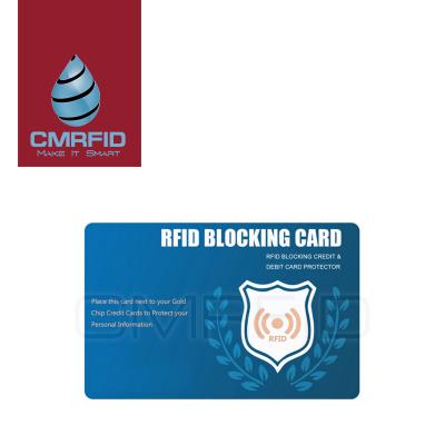 China Protect Credit Card Custom RFID Scanners Guard Card RFID Blocking Card Blocking Chip for sale