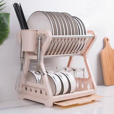 China Hot Product Viable Kitchen Dish Storage Rack Table Top Drain Bowl Rack Set Tableware Kitchen Storage Rack for sale