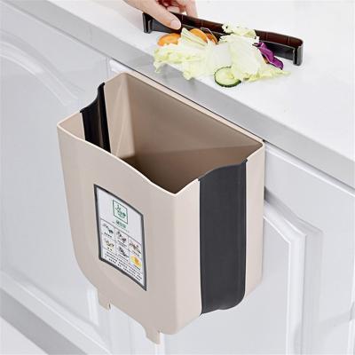 China Viable fashion style buffet deskside pp simple plastic waste bin containers hanging trash can for sale