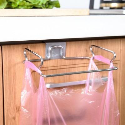 China High Quality Portable Stainless Portable Stainless Waste Bag Holder Storage Rack Garbage Bag Hanging Rack for sale