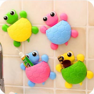 China Beautiful Viable Popular Creative Design Animal Colorful Storage Bathroom Toothbrush Wall Mounted Holder for sale