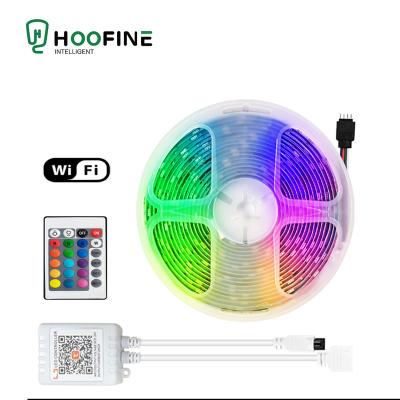 China 2835 Residential High Quality Waterproof Flexible COB 12v RGB 5m 10m Bluetooth IP65 LED Flexible Strip Light Kit TV Room for sale