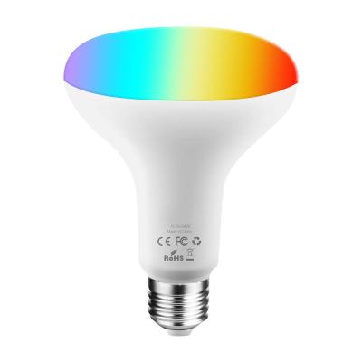 China Residential Smart Color Bulb Light BR30 9w 12w E27 E26 B22 Alexa App Control RGBW Color Changing Smart Wifi LED Bulb for sale