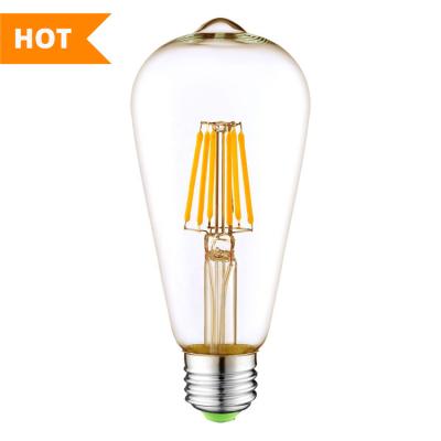 China Tuya Smart Wifi Edison Light Bulb Residential Vintage Dimmable Works With Alexa Google Home St 64 Led Bulb Ac100~240v E27 Filament Bulb for sale