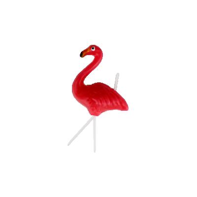 China Safe Flames Creative Childre Cartoon Flamingo Candle Shape Happy Birthday Cake Candle Birthday Candle for sale