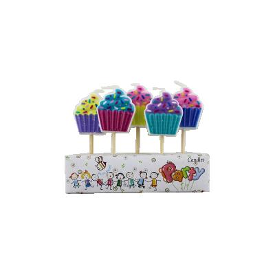 China Birthdays Factory Price Paraffin Wax Cartoon Birthday Candle With Stick for sale