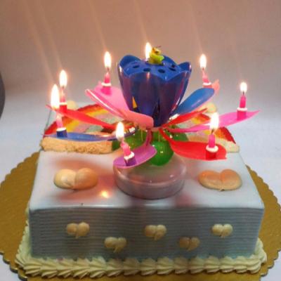 China Automatic Birthday Edible Candle Music Flower Music Candle Making for sale