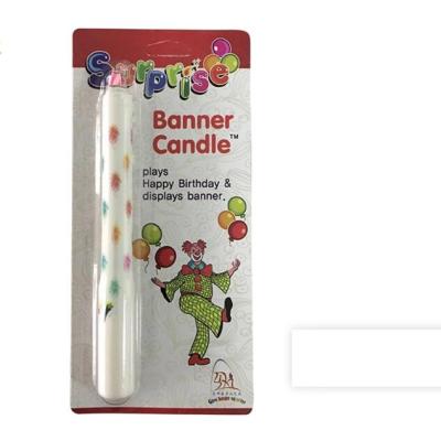 China New amazing music style happy birthday banner candle for birthday for sale