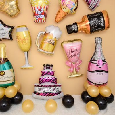 China Foil Bottle Foil Balloon 30 Years Old Wedding Party Decor Happy Birthday To Perfection Holiday Theme Supplies for sale