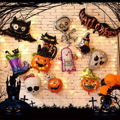 China Halloween Day Halloween Foil Balloons Pumpkin Black Cat Ghost Witch Balloon Halloween Party Decorations Toys for sale