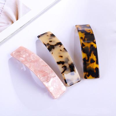 China Acrylic Hair Accessories Women Hairpin Square Acetic Acid Hair Clips Platypus Clip Hair Clips for sale