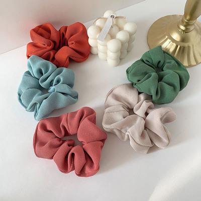 China Popular Custom Hair Scrunchies Women's Hair Accessories Pure Satin Color Hair Scrunchies for sale