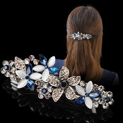 China High Quality And Clean Fast Delivery Wholesale Custom Rhinestone Opal Hairgrips For Mom From Crystal Elegant Spring Hair Clips Factory Retro for sale