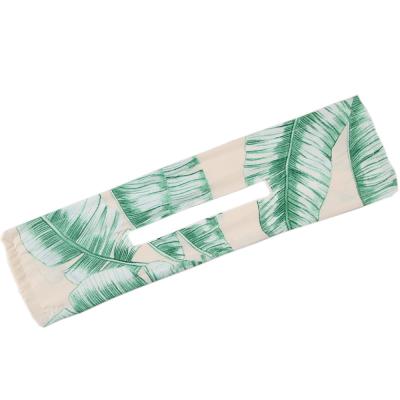 China New Friendly Material Fashionable Retro Flower Printing Solid Color Hair Dresser Hair Bands Lazy Twisting Headband for sale