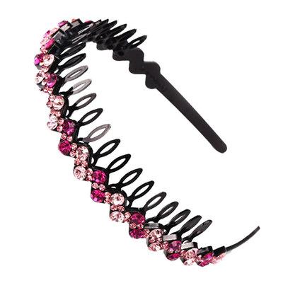 China 2021 Toothed Temperament Friendly Material Fashion Hair Band Crystal Acrylic Fine Style Headbands for sale