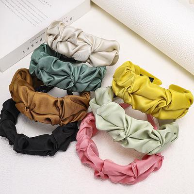 China 2021 Washable Wholesale Headband Daily Life Simple Satin Braided Headband Hair Accessories For Women for sale