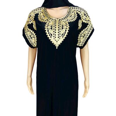 China 2061 Arabic Embroidered Muslim Women's Abaya Islamic Dress Comfortable Anti-Static And Breathable Middle East Dress for sale