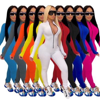 China European and American popular women's full body solid color breathable tight sexy overalls for sale