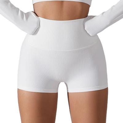 China Exercise & Fitness Shorts OTI Breathable Hip Yoga Abdominal Waist Naked Pants Women High Waist Lifting Tight Shorts for sale