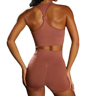 China Beautiful European and American women's yoga yoga suit high waist back hip suit breathable sports fitness lifting suit for sale