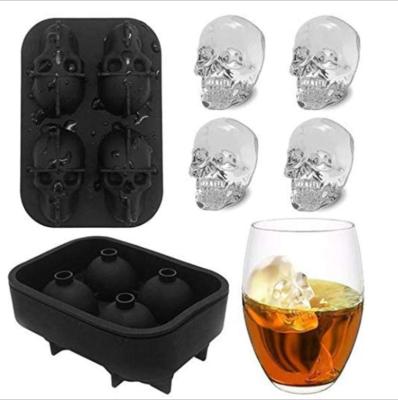 China Funny 3D Ice Cream Mold Release Silicone Easy Viable Mold 4 Cavity Ice Cream For Whiskey Cocktails Ice Cube Tray for sale