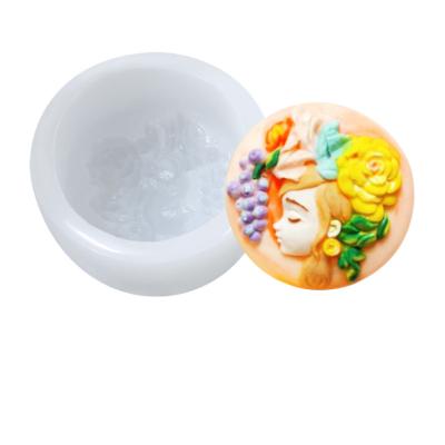 China XX-223 Viable Girl Handmade Soap Silicone Mold DIY Aromatherapy Candle Soap Mold for sale