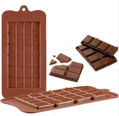 China Homemade Viable Break Apart Chocolate Molds Non-Stick Food Grade Silicone Protein and Energy Bar Molds for sale