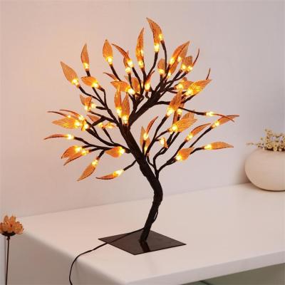 China 24V Supply 24V Leaf Bonsai Tree Plant Led Warm White 48 LED Tree for sale