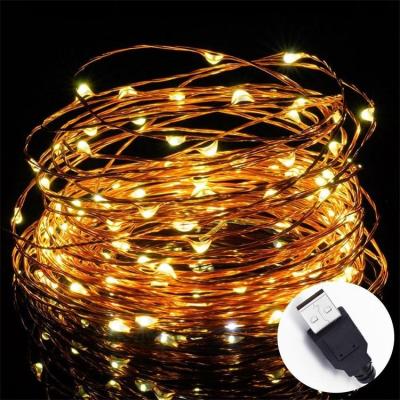 China Led String Lights Factory Supply Water Proof Fairy Lights 100Led 33ft 10m USB Powered Copper Wire Lights for sale