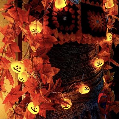 China Led Lights 1 2 3 m High Quality 5 String 10 20 LED Halloween Led Fairy Lantern Creative Light Pumpkin String Lights for sale