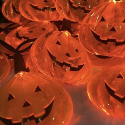 China Led Lights 1 2 3 m High Quality 5 10 String 20 LED Decoration Lights Pumpkin Halloween Pumpkin Light for sale