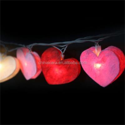 China Led Paper Heart String Lights Quality Home Decoration 1M 2M Paper Heart String Lights for sale