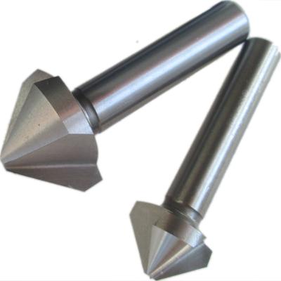 China PVC Chamfer Cutter Shank 1 Round 3 Flute 90 Degree HSS Countersink Deburring Drill Bit for sale