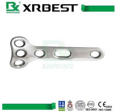 China Pure Titanium Orthopedic Implants Small T Plate Orthopedics With 4 Head Holes for sale