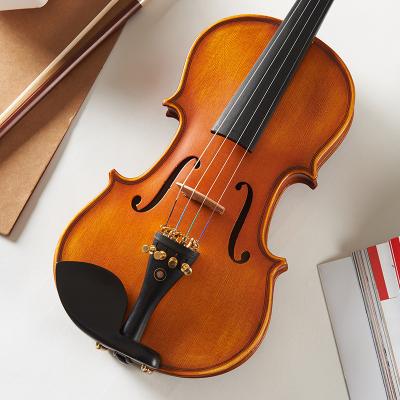 China Flawless High Quality Professional Violin Handmade 4/4-1/8 Violin with Interesting Ebony Wood Sound Accessories for sale