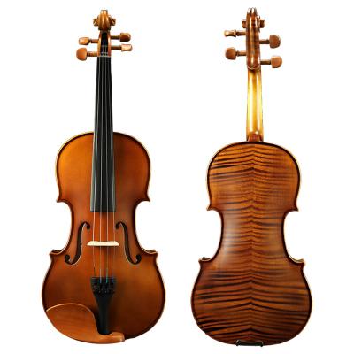 China Flawless OEM ODM OBM Advanced Handmade Solid Wood Violin Kids Beginner Kit Set for Kids Beginners for sale