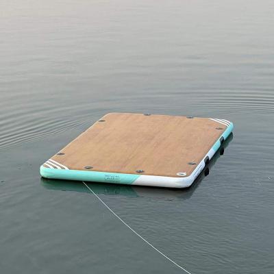 China 2022 New PVC Inflatable Dock Station With Teak Surface Sale for sale