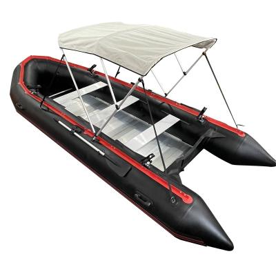 China Hot Sale 18ft Fishing Activity Times Rowing Boat With Tent 1.2mm PVC Inflatable Boat For Sale for sale