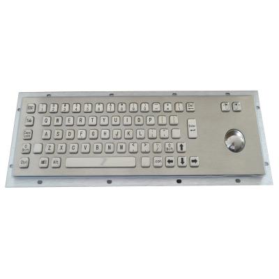 China 65 Keys Keyboard Manufacture Factory Stainless Steel Metal Keypad With Trackball for sale