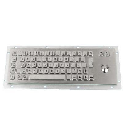 China Industrial Durable Backlit Industrial Computer Keyboard Metal Keyboard With Trackball for sale